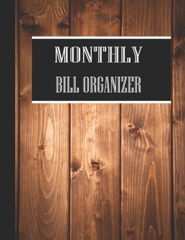 Monthly Bill Organizer: My bill planner with income list,Weekly expense tracker ,Bill Planner, Financial Planning Journal Expense Tracker Bill and Notebook Wood Cover