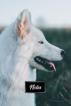 Siberian Husky Huskies Dog Pup Puppy Doggie Notebook Bullet Journal Diary Composition Book Notepad - Look a Long Way: Cute Animal Pet Owner ... Dotted Dot Grid Paper Pages in 6” x 9” Inch