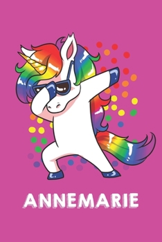 Annemarie: Personalisiertes Design Notizbuch Einhorn 120 linierte Seiten - Perfekte Geschenkidee f�r die Schuhe oder Weihnachten mit Vornamen DIN A5 (pink)