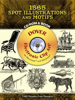 Paperback 1565 Spot Illustrations and Motifs [With CDROM] Book