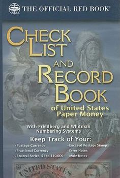 Paperback Check List and Record Book of United States Paper Money Book