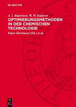 Hardcover Optimierungsmethoden in Der Chemischen Technologie [German] Book