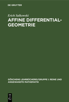 Hardcover Affine Differentialgeometrie [German] Book