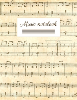 Paperback Music notebook: wide staff manuscript paper - 8.5x11 - 120 pages - 8 staves per page - easy to write on - perfect for learning Book