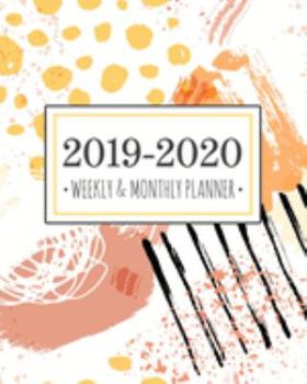 2019-2020 planner abstract yellow: Abstract Yellow Diary Agenda Calendar Schedule Organizer | Sept 2019 through December 2020