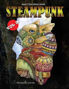 Paperback Adult coloring book: Steampunk Book