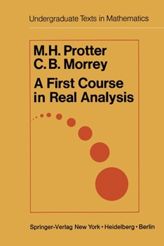 Paperback A First Course in Real Analysis Book