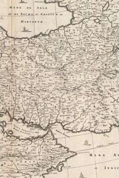 Paperback Middle East Vintage Map Field Journal Notebook, 50 pages/25 sheets, 4x6 Book