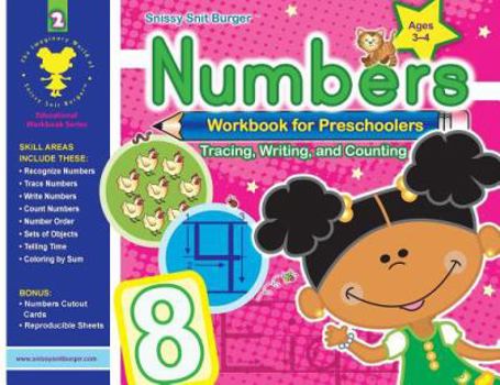 Paperback Snissy Snit Burger(TM) Numbers Workbook for Preschoolers Book