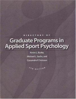 Paperback Directory of Graduate Programs in Applied Sport Psychology, 7th Edition Book