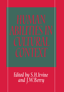 Hardcover Human Abilities in Cultural Context Book