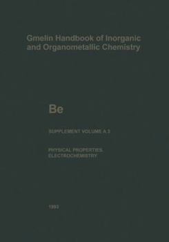 Paperback Be Beryllium: The Element. Physical Properties (Continued) and Electrochemical Behavior Book