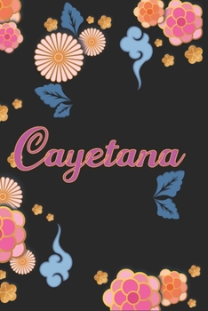 Cayetana: Diario /  Libreta de Notas Cuaderno con 100 Páginas 6x9" (15x23cm) | Páginas con Rayas Horizontales y en Blanco | Regalo Perfecto Para ... Patrón de flores chinas. (Spanish Edition)