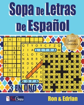 Paperback Sopa de Letras de Español: 3 en Uno [Spanish] Book