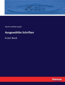 Paperback Ausgewählte Schriften: Erster Band [German] Book