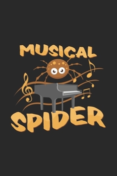 Musical Spider: 6x9 Spiders | grid | squared paper | notebook | notes