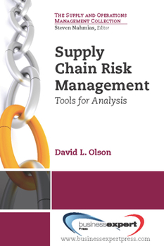 Paperback Supply Chain Risk Management: Tools for Analysis Book