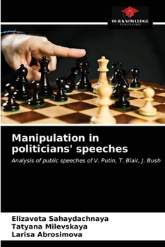 Paperback Manipulation in politicians' speeches Book