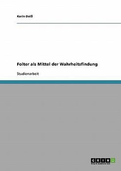 Paperback Folter als Mittel der Wahrheitsfindung [German] Book