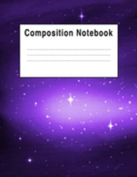 Composition Notebook: Stars Galaxy Constellation Purple