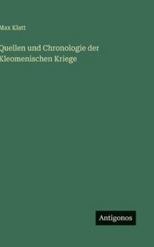 Hardcover Quellen und Chronologie der Kleomenischen Kriege [German] Book