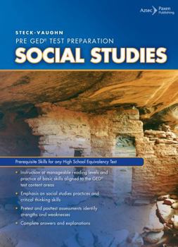 Paperback Pre GED Test Preparation: Social Studies Book