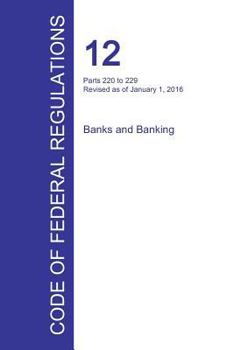 Paperback Code of Federal Regulations Title 12, Volume 3, January 1, 2016 Book