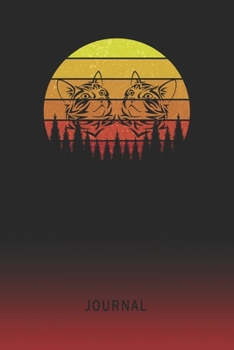 Journal: Blank Kittens Personal Writing Diary | Old School Retro Vintage Sunset 80s Cover | Daily Journalism Diaries for Journalists & Writers | ... Set Goals & Write about your Life & Interests