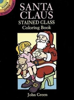 Paperback Santa Claus Stained Glass Coloring Book