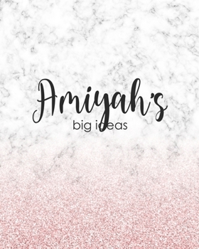 Paperback Amiyah's Big Ideas: Personalized Notebook - 8x10 Lined Women's Journal Book