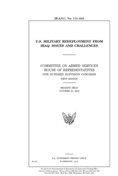 Paperback U.S. military redeployment from Iraq: issues and challenges Book