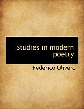 Paperback Studies in Modern Poetry Book