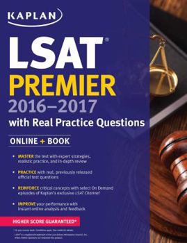 Paperback Kaplan LSAT Premier 2016-2017 Book