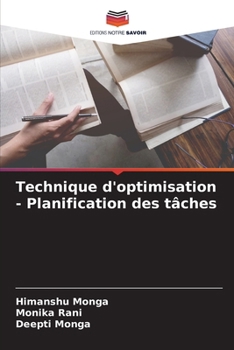 Paperback Technique d'optimisation - Planification des tâches [French] Book