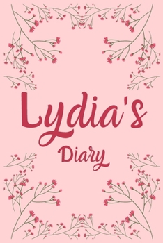 Lydia's Diary: Lydia Named Diary/ Journal/ Notebook/ Notepad Gift For Lydia's, Girls, Women, Teens And Kids | 100 Black Lined Pages | 6 x 9  Inches | A5