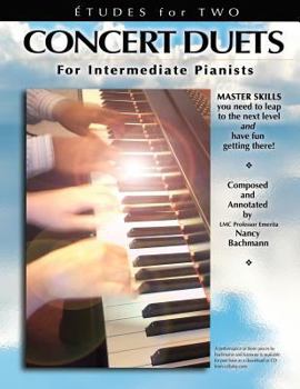 Paperback Etudes for Two: Concert Duets for Intermediate Pianists Book