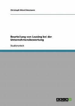 Paperback Beurteilung von Leasing bei der Unternehmensbewertung [German] Book