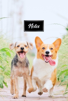 Pembroke Welsh Corgis Dog Pup Puppy Doggie Notebook Bullet Journal Diary Composition Book Notepad - Walking With Buddy: Cute Animal Pet Owner ... Plain Blank Paper Pages in 6” x 9” Inch