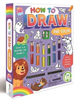 Misc. How to Draw and Color Set: With 6 Colored Pencils & Sketching Pencil Book