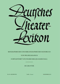 Zedler - Zysset (Deutsches Theater-Lexikon) (German Edition) (Deutsches Theater-lexikon, 72)