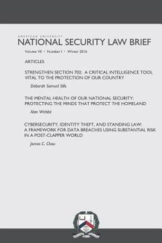 Paperback American University National Security Law Brief Vol. 7 Issue 1 Book