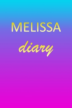 Melissa: Journal Diary | Personalized First Name Personal Writing | Letter M Blue Purple Pink Gold Effect Cover | Daily Diaries for Journalists & ... Taking | Write about your Life & Interests