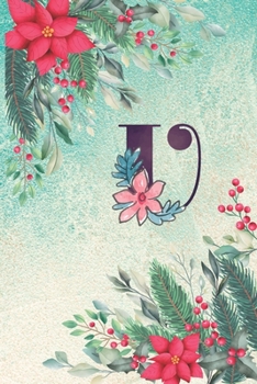 U: Floral Monogram Initial U Notebook Journal for Man, Women and Girls,  size 6 x 9" 110 pages