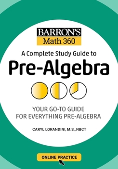 Paperback Barron's Math 360: A Complete Study Guide to Pre-Algebra with Online Practice Book