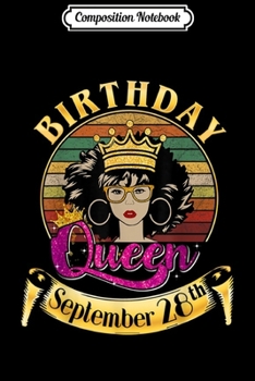 Paperback Composition Notebook: September 28th Birthday Queen Libra Zodiac Women Journal/Notebook Blank Lined Ruled 6x9 100 Pages Book