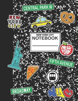 Paperback New York City Notebook: Composition Notebook, 8.5 x 11 Wide Ruled Lined Pages. NYC Book