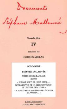 Paperback Documents Stephane Mallarme - Nouvelle Serie IV [French] Book