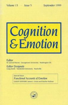 Paperback Functional Accounts of Emotion: A Special Issue of the Journal Cognitiona and Emotion Book