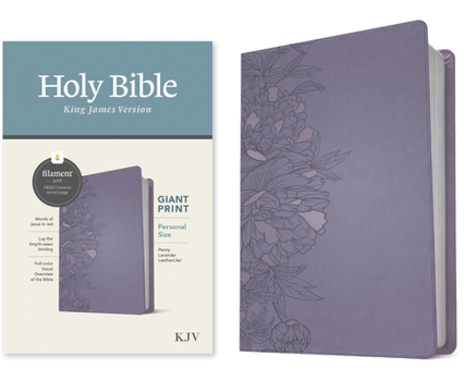 Imitation Leather KJV Personal Size Giant Print Bible, Filament Enabled Edition (Leatherlike, Peony Lavender) [Large Print] Book