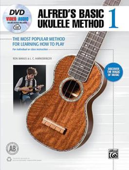 Paperback Alfred's Basic Ukulele Method 1: The Most Popular Method for Learning How to Play, Book, DVD & Online Video/Audio Book